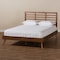Baxton Studio Calisto Mid-Century Walnut Brown Finished Wood Full Size Platform Bed 156-9407-9422 - alternate 9